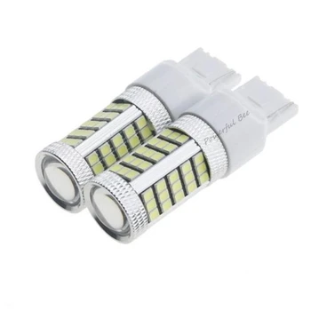 

2 x T20/7440/W21W 66SMD 21W white yellow red ice blue LED DC12V car DRL driving reverse brake tail signal fog lights bulb