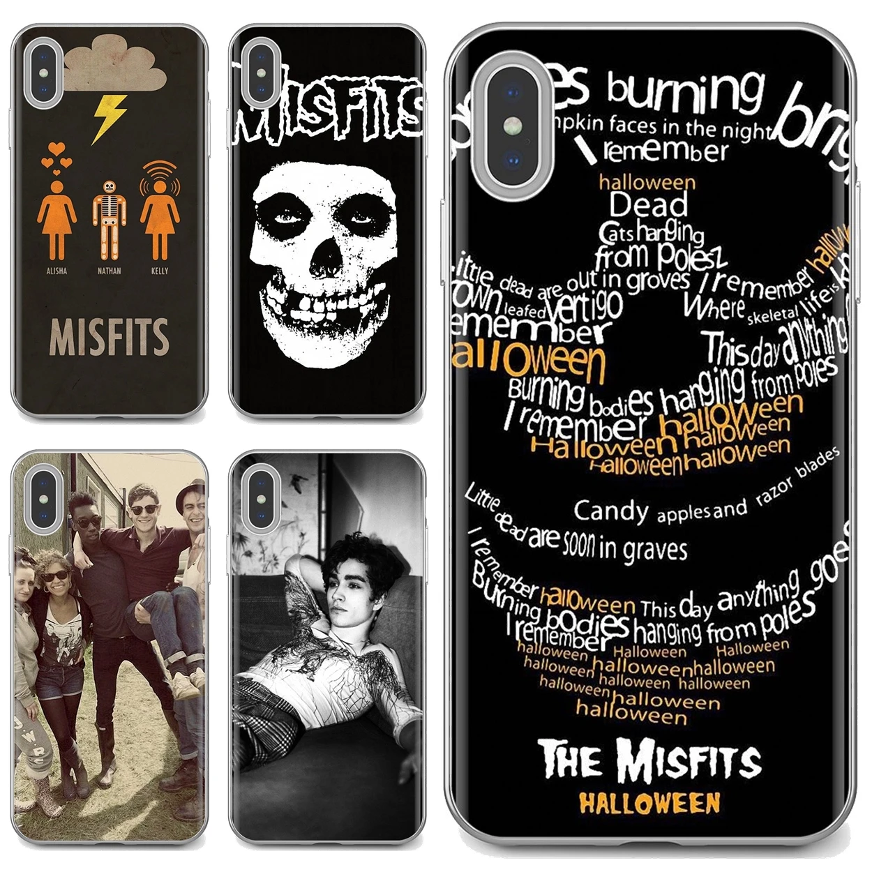 For Samsung Galaxy A10 A40 A50 A70 A3 A5 A7 A9 A8 A6 Plus 2018 2015 2016 2017 Silicone Bag Case American Rock Band Kaos Misfits | Мобильные