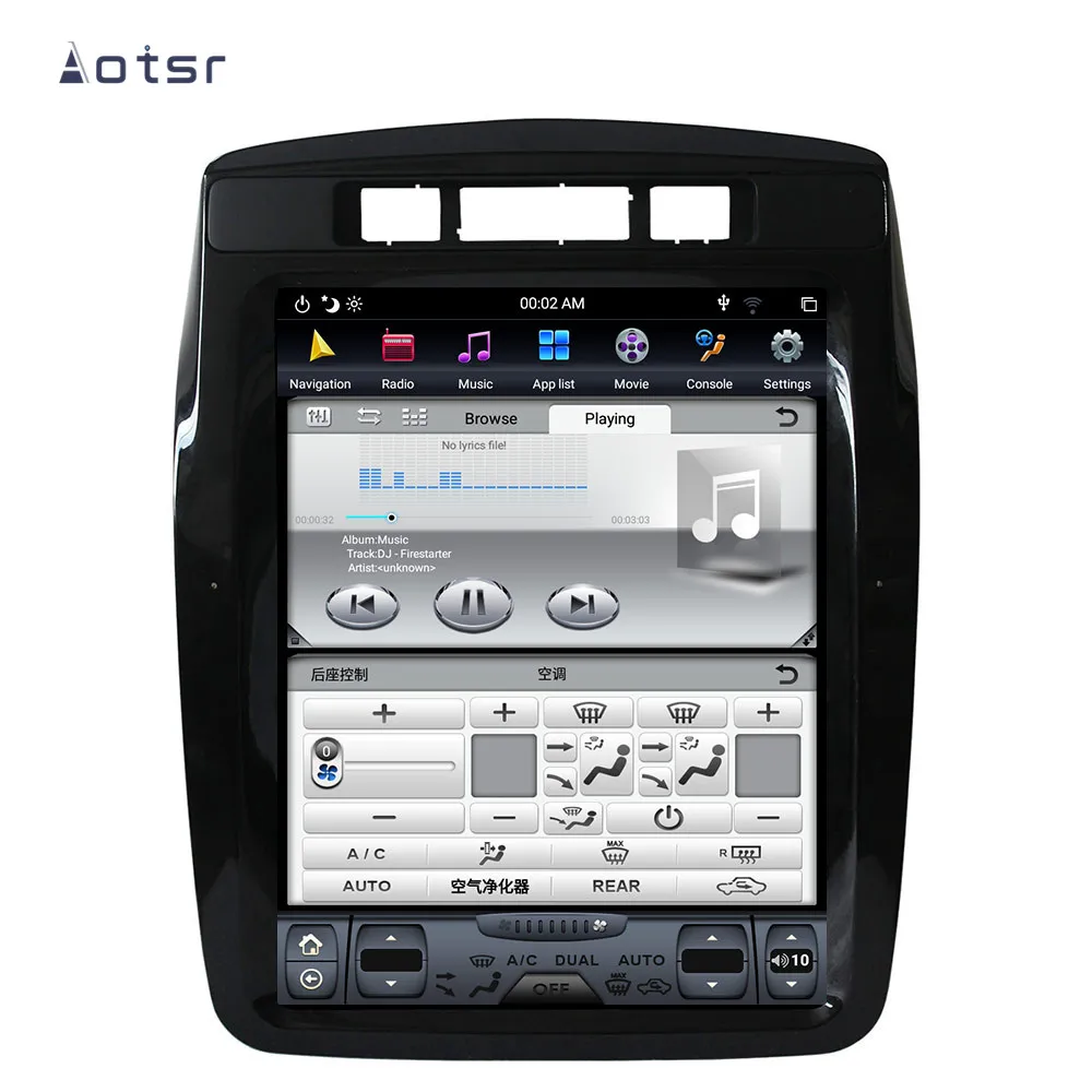 Автомобильный радиоприемник AOTSR Tesla Style Android 9 для VW Volkswagen Touareg 2010 2018 GPS навигация DSP
