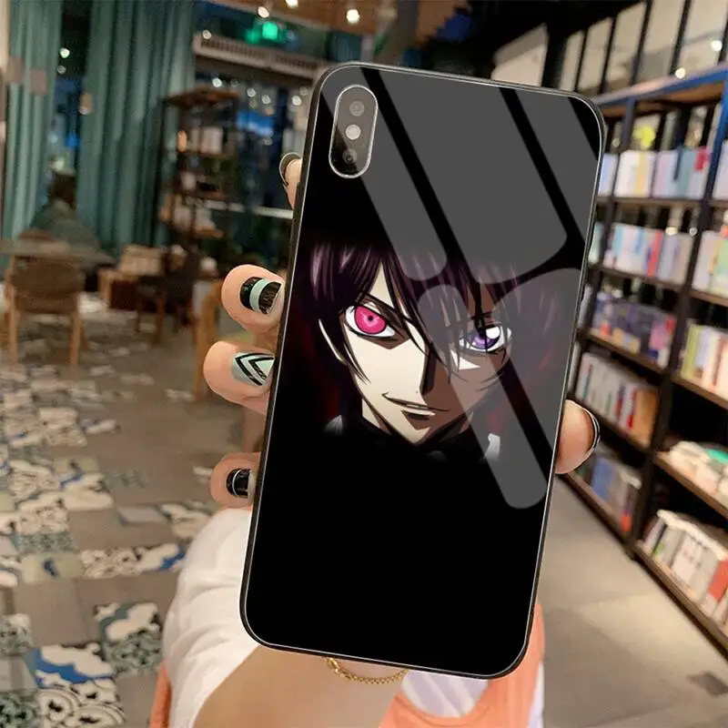 protective phone cases Anime Code Geass Lelouch Đen Nóng Điện Thoại Ốp Lưng Thân Tàu Kính Cường Lực Cho iPhone 11 Pro XR XS MAX 8X7 6S 6 Plus SE 2020 Ốp Lưng apple phone case