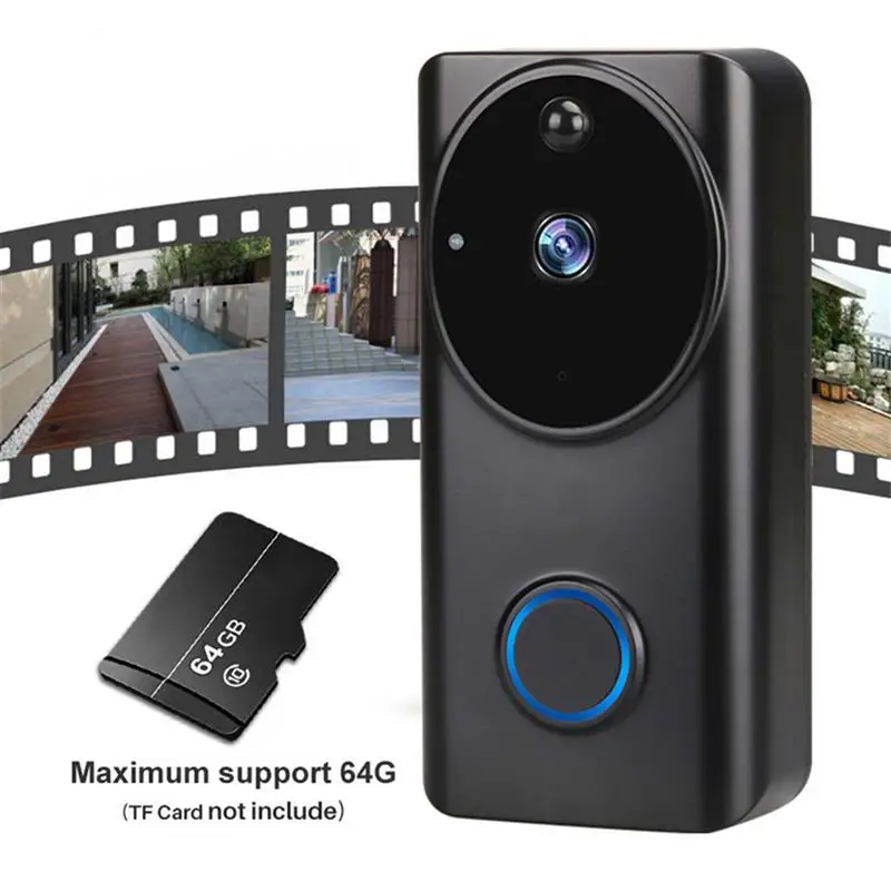 Visual Doorbell WiFi Wireless Smart Door Bell Phone Remote Video Home Alarm Chime 2021 New Arrivals | Обустройство дома