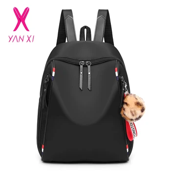 

YANXI 2019 New Fashion Trend Caual Women Backpack Female High Quality Nylon Book School Bag for Teenage Girls Travel Back Pack
