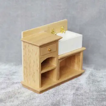 

1:12 Dollhouse Mini Wash Basin Miniature Simulation Furniture Model Kids Toys P31B