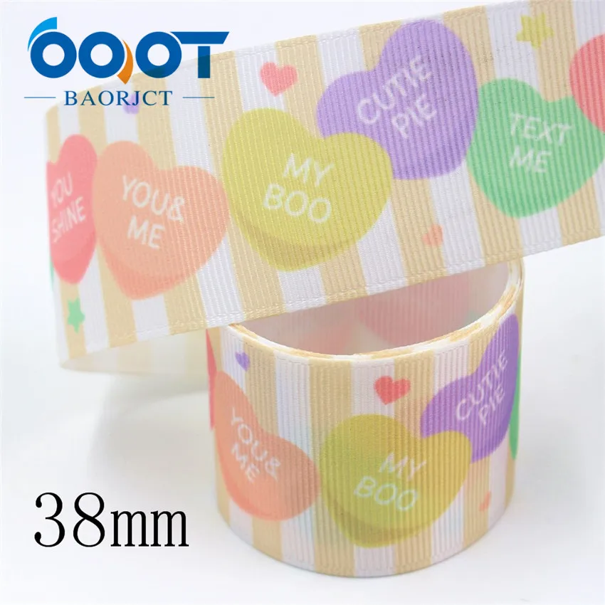 I-191007-2411 OOOT BAORJCT I-191007-2410, 38 мм, 10 ярдов мультфильм термотрансферные печатные корсажные ленты, свадебные украшения DIY материал - Цвет: I-191007-2411