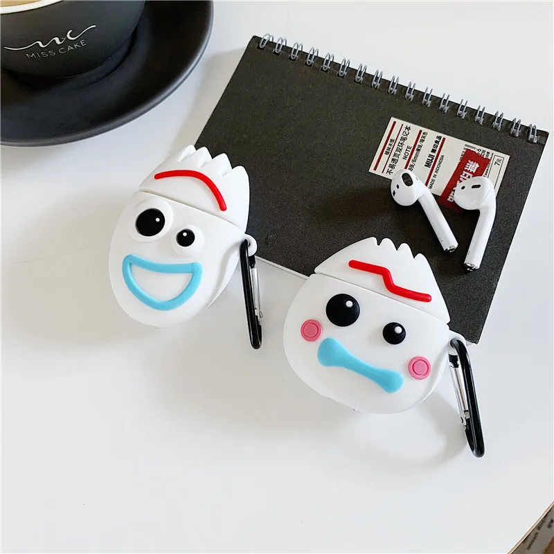 Милая история игрушек мультфильма форки брелок Bluetooth наушники чехол для Airpods милый защитный Брелок «Обложка» для Airpods аксессуары