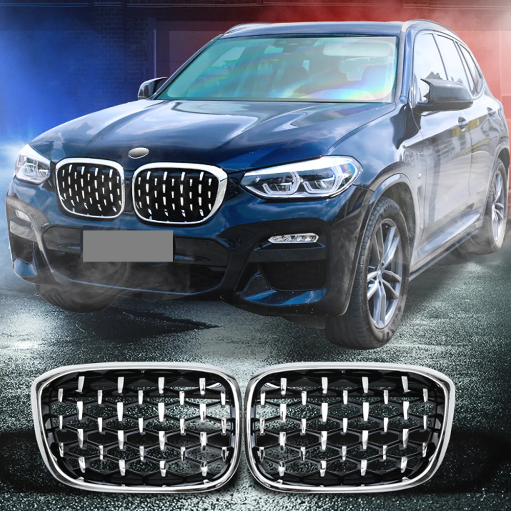 Алмазная гоночная решетка бампера для BMW G01 G02 X3 X4 ABS автостайлинг xDrive20i xDrive30i 2018