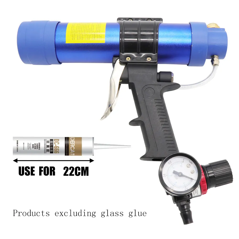 Caulking Gun Caulking Tools Caulking Gun Nozzles Caulking Nozzle 310ml Pneumatic Air Sealant Cartridge Gun Silicone Caulking Tool Caulk Nozzle Glass Rubber Grout Construction Tools