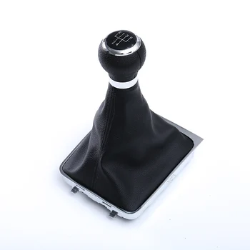 

ABS+Leather Car Gear Shift Collars Manual Shifter Gear Shift Boot Cover Be applicable for PASSAT B6 B7 CC 2005-2013