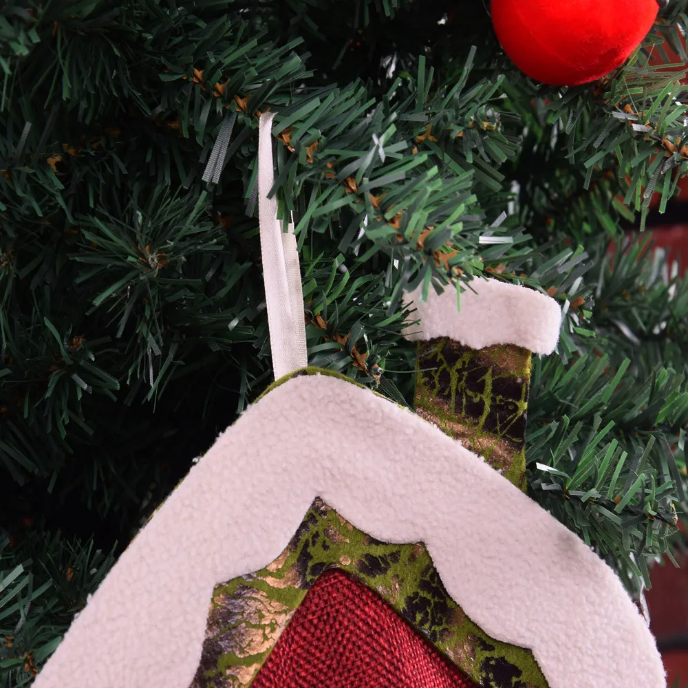 Navidad Елочное украшение керст кулон украшения Рождественские конфеты подарочная сумка рождественские носки рождественский украшения для дома