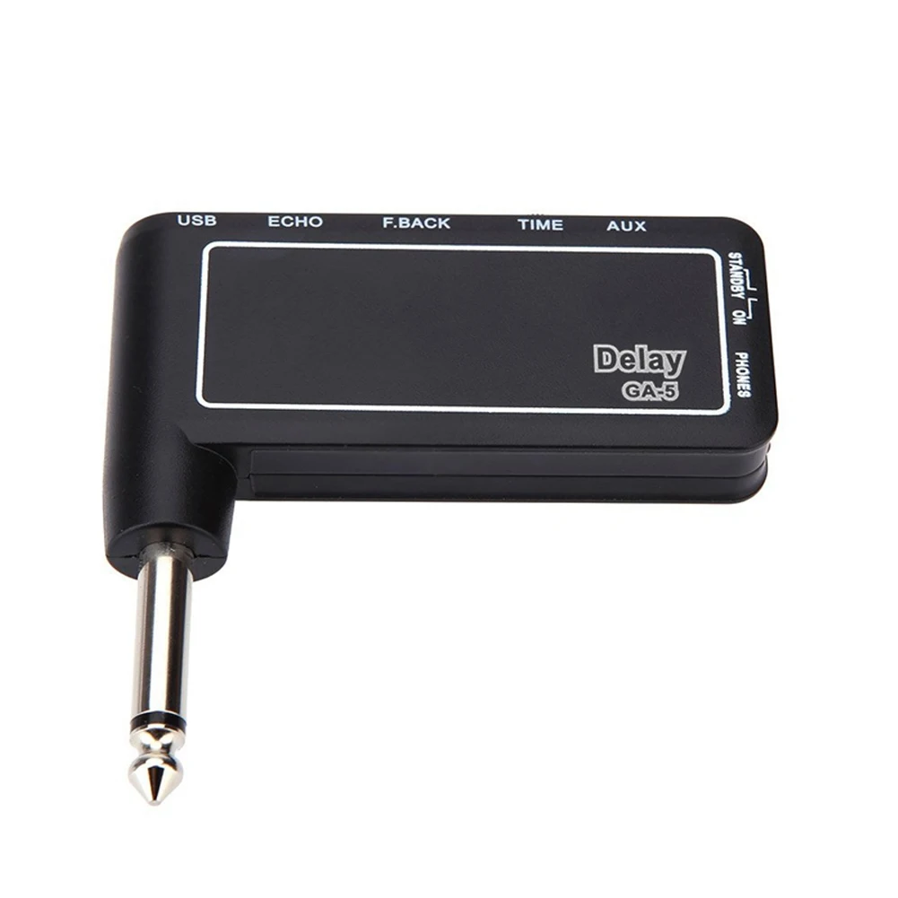 Durable Headphone Amplifier Tone Electric ABS Accessories Classic Rock Phone Mini Portable Bass Guitar Plug USB Rechargeable