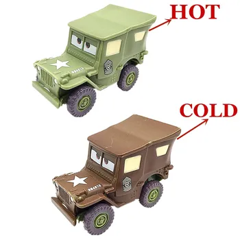 

Disney Pixar Cars Rare Plastic Changers Color Sarge Best Kid's Gift Collection