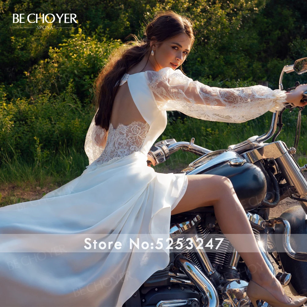 Vestido de Noiva винтажное атласное свадебное платье трапециевидной формы с v образным