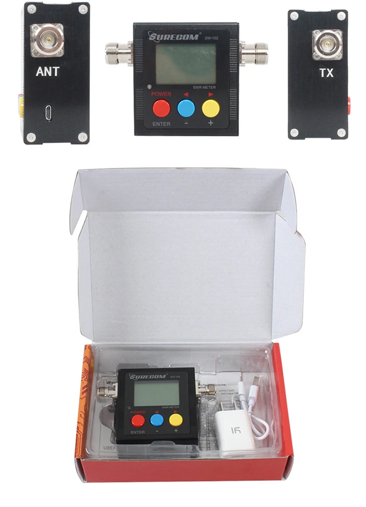 Surecom SW-102 125-525Mhz VHFUHF Antenna Power & SWR MeterDigital VHFUHF SWR & POWER WATT METER (6)