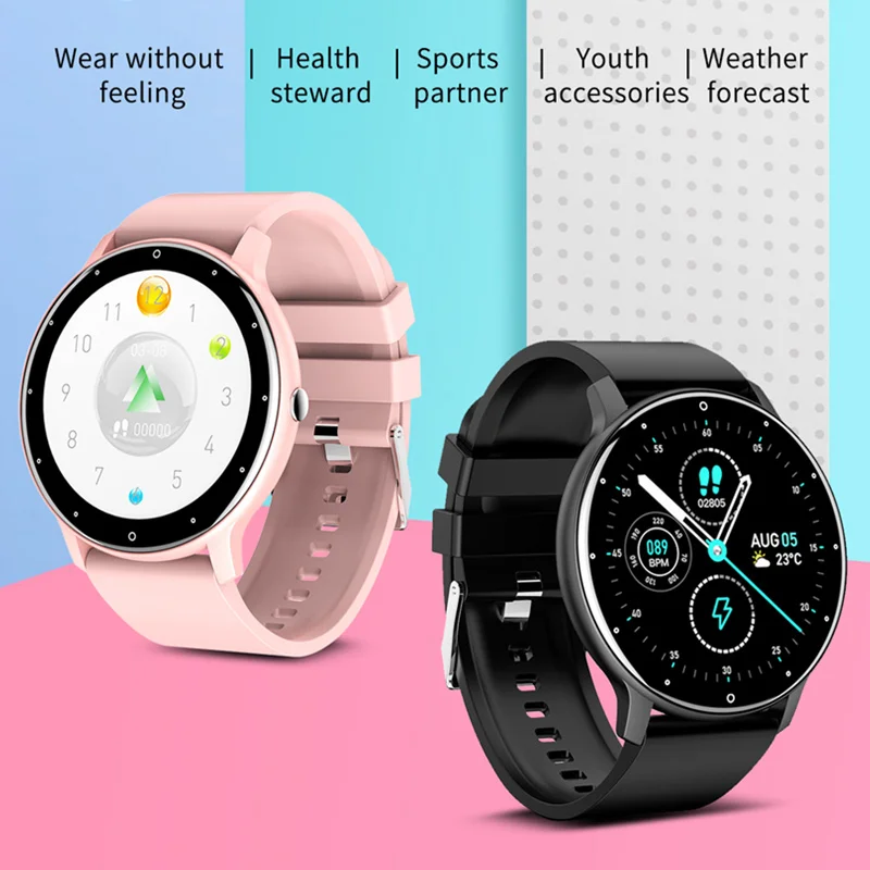 Previsão do Tempo Lembrete de Notificação Ip67 à Prova Relógios Inteligentes Femininos Real Atividade Rastreador Whatsapp Dip67 Água Smartveres - Image 2