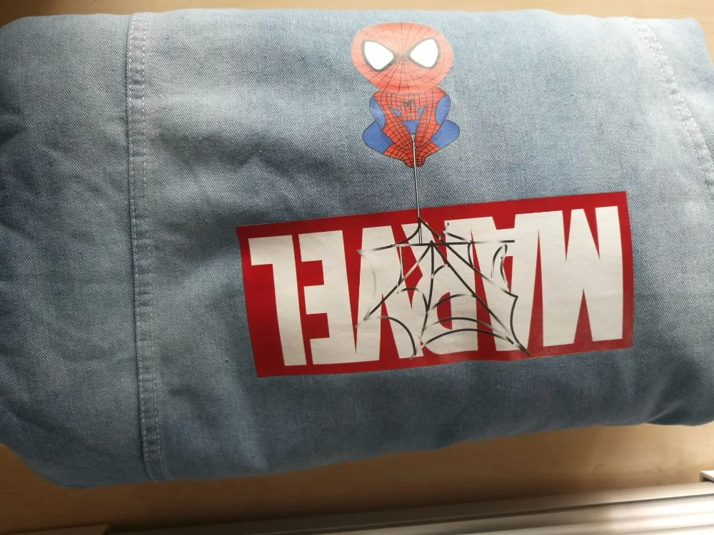 Marvel Comics человек паук повседневные толстовки унисекс ковбой поддельные две части Толстовка отверстие джинсовая куртка пальто