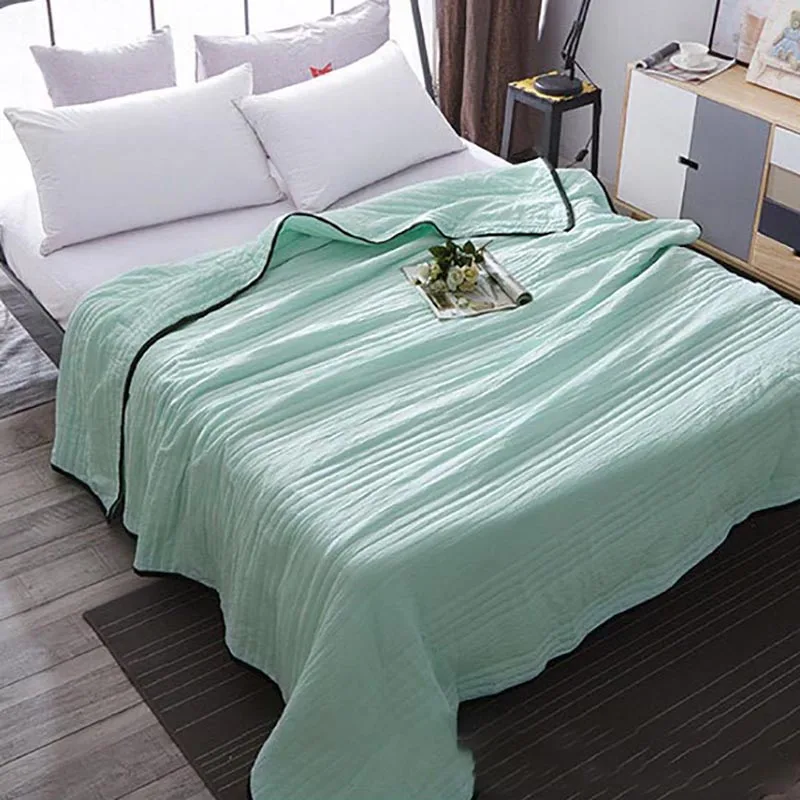 Solid Summer Quilt Breathable Bedspread Blanket Soft Luxury Air