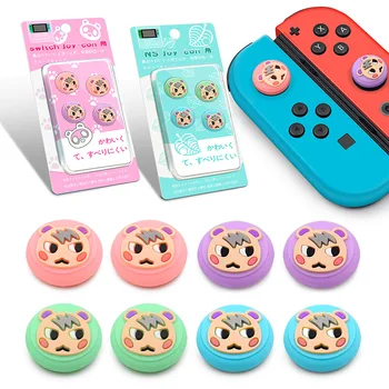

AnimalsCrossing Game Analog Caps Protective Rubber Cover Caps For NintendoSwitch /Switch Lite Joy-cons Joystick Controller Caps