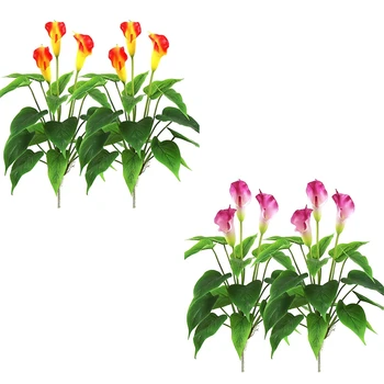 

Artificial Flower Alla Lily Silk Plant Fake Bonsai for Home Office, 2