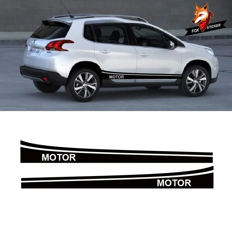 

Graphics Vinyl Decals Car Body Side Skirt Stripes Auto Body Decoration Sticker Sport Styling for All Cars Car Sticker and Decal