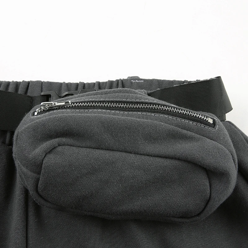 Casual Pockets Patchwork Streetwear Sweatpants Women Thick Solid Slim Workout Fashion Autumn Winter Long Trousers Joggers