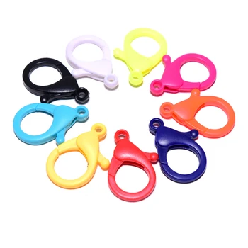 

10Pcs Plastic Candy Lobster Clasp Key Chain Key Ring Lamp Shape Buckle Snap Hook For Jewelry Making Findings Wholesale 20mm
