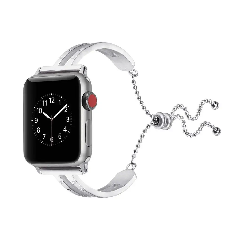 Розовые золотые ремешки для Apple Watch 4 3 2 ремешок металлический браслет из нержавеющей стали для iWatch Band 42 мм 38 мм 4 полосы 44 мм 40 мм ремешок