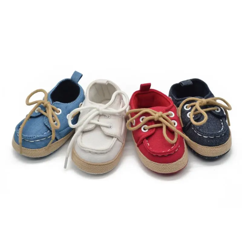 Весенняя повседневная обувь для маленьких мальчиков и девочек одноцветная обувь для малышей на шнуровке с Т-образным ремешком теплая обувь на нескользящей мягкой подошве