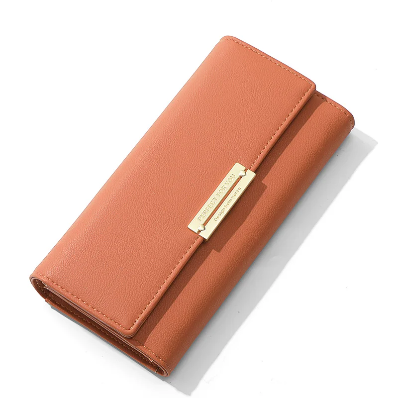 Бренд weichen Trifold женские кошельки Держатель для карт большой емкости карман для сотового телефона кошелек мягкий кожаный Длинный кошелек клатч Carteira - Цвет: Bronw