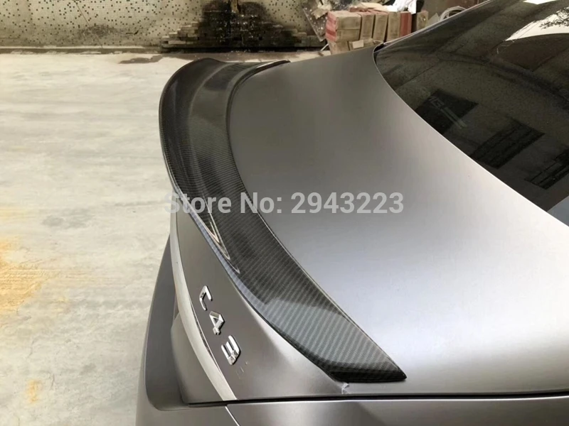 Coupe 2 двери и Седан 4 двери для Mercedes Benz C Класс W205 C63- углеродного волокна задний багажник загрузки губы спойлер крыла
