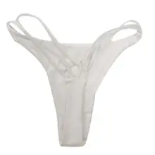 Женское бикини с перекрестными ремешками эластичная низкая талия тонкие летние однотонные мужские плавки для бассейна, пляжа