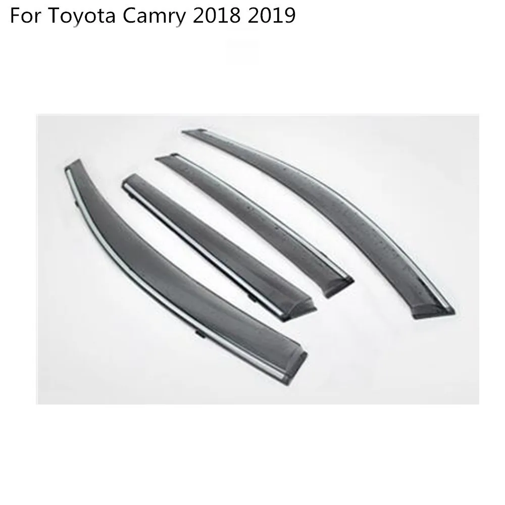 Для Toyota New Camry XV70 автомобильный чехол Пластиковый оконный стеклянный ветровой козырек защита от дождя Защита от солнца вентиляционная рамка лампа 4 шт