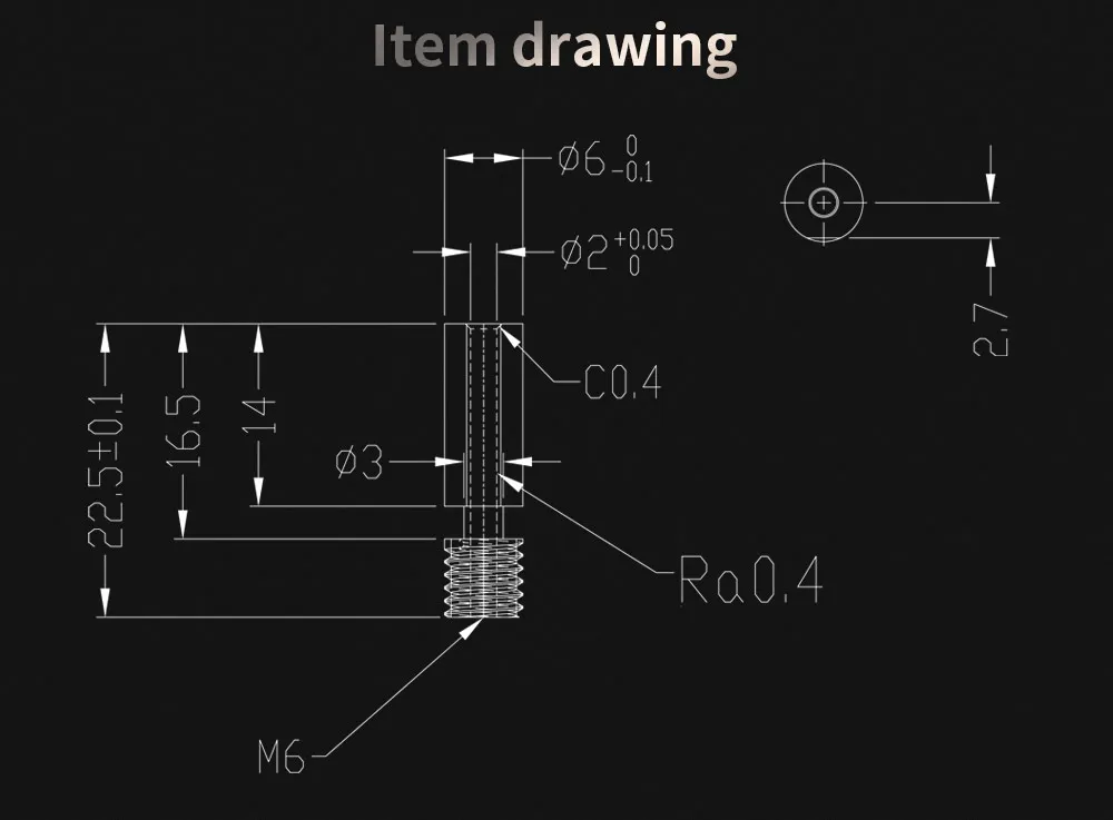 BIQU-H2 Extrusora Heat Break, Todo o metal,