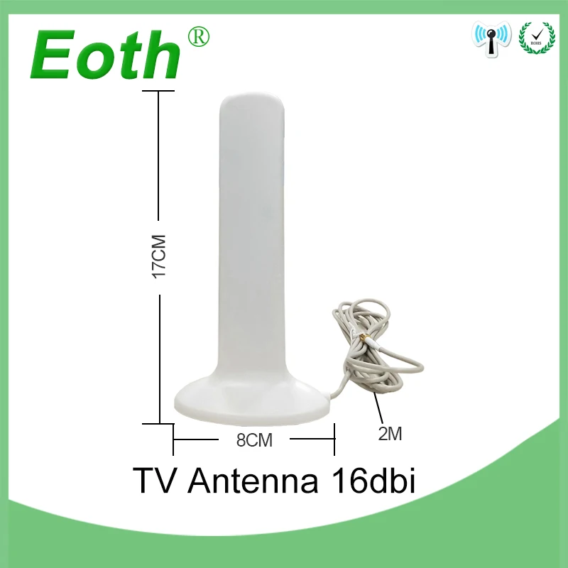Антенна Eoth 3G 4G LTE разъем CRC9 16 дБи с удлинителем 2 м 3g внешняя антенна для модемного