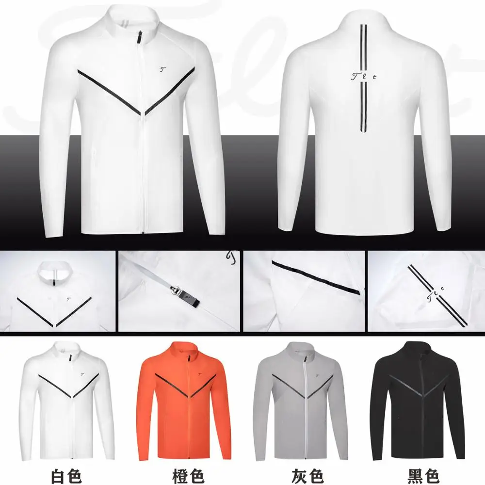 

2019 autumn thin men golf jacket outdoor sports jacket windproof single layer trench coat spring golf wear male sportswear