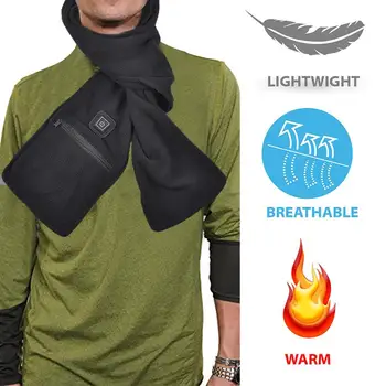 

Adjustable Heated Warming Scarf with Neck Heating Pad Black USB Power Supply Electric Heated Neck Wrap for Men and Women 30E
