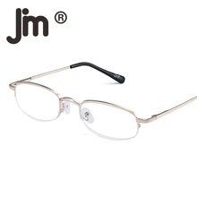 JM половина Оправа очков для чтения весенние шарниры очки для чтения очки для мужчин для женщин