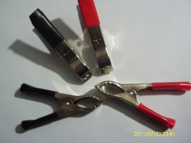 100 шт. 30A тестовый зажим для батареи зажим для аллигатора 75 мм