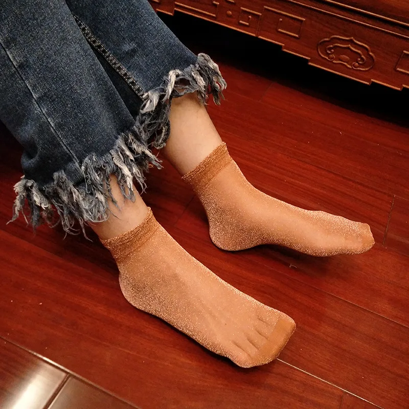 Счастливые носки, chaussettes femmes automne hiver, носки для девочек, весна-лето, марлевые, прозрачные, мягкие, удобные
