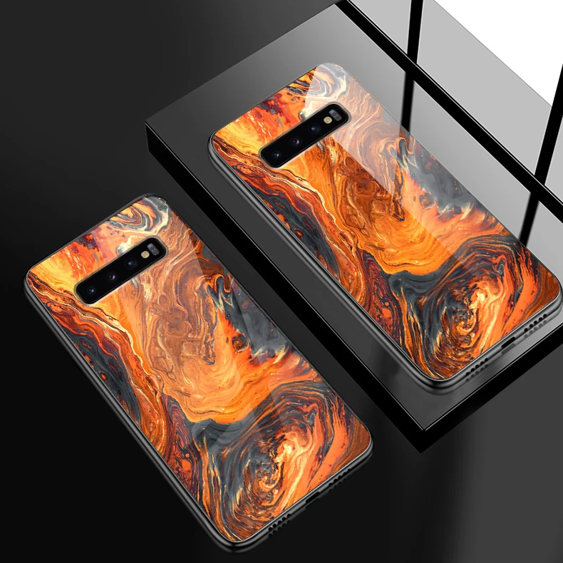 Для Samsung Galaxy S8 S9 S10 плюс бампер ударопрочный Модный чехол для телефона для OnePlus 3 3t 5 5, 6 комплектов/партия, размер 6T 7 7 Pro закаленное стекло крышки - Цвет: W389