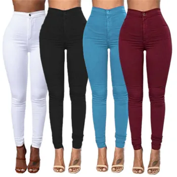 

Female Trousers 2019 High Waist Stretch Slim Pencil Trousers Women Clothing Pants Sexy Women Lady Plus Size Skinny Pants S-3XL