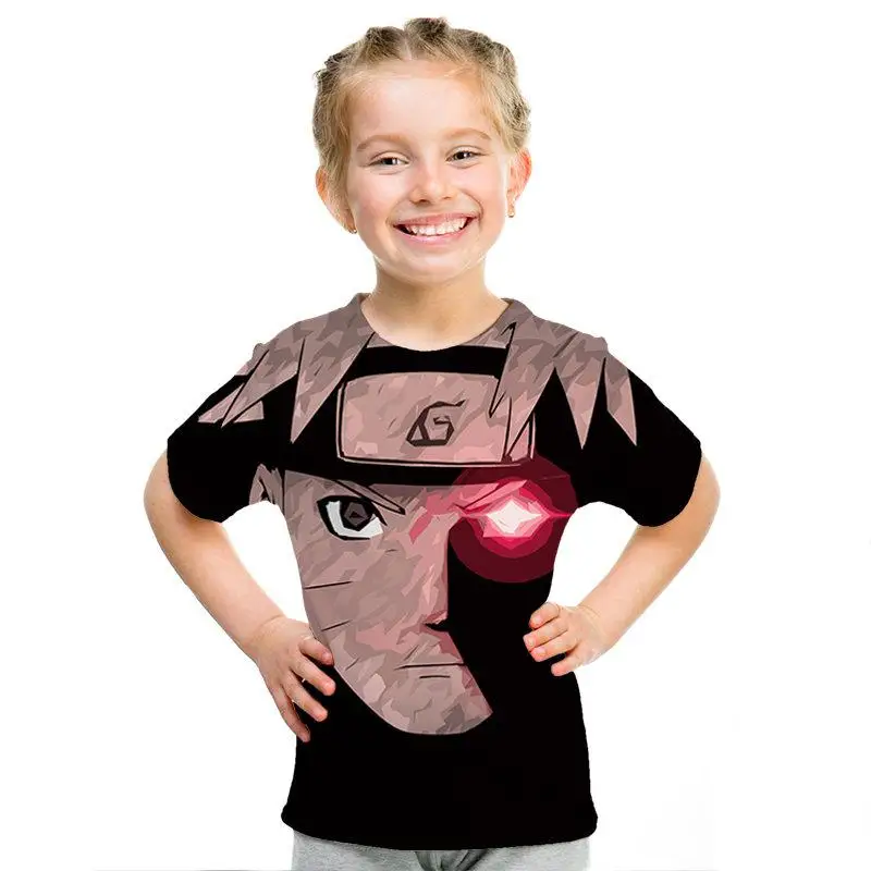 Impresin 3D Аниме estilo masculino/chica nios camiseta Naruto patrn estampado nios ropa nios camiseta moda nios camisa