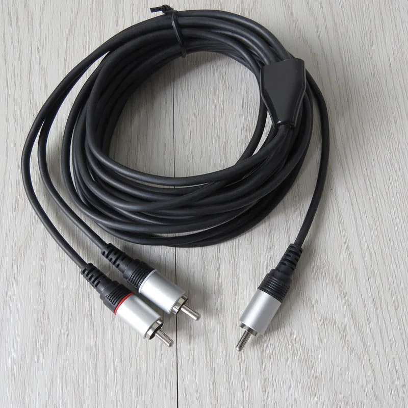 Премиум кабель сабвуфера 5 м аудиокабель RCA от 1 до 2 AV переходник lotus для динамиков