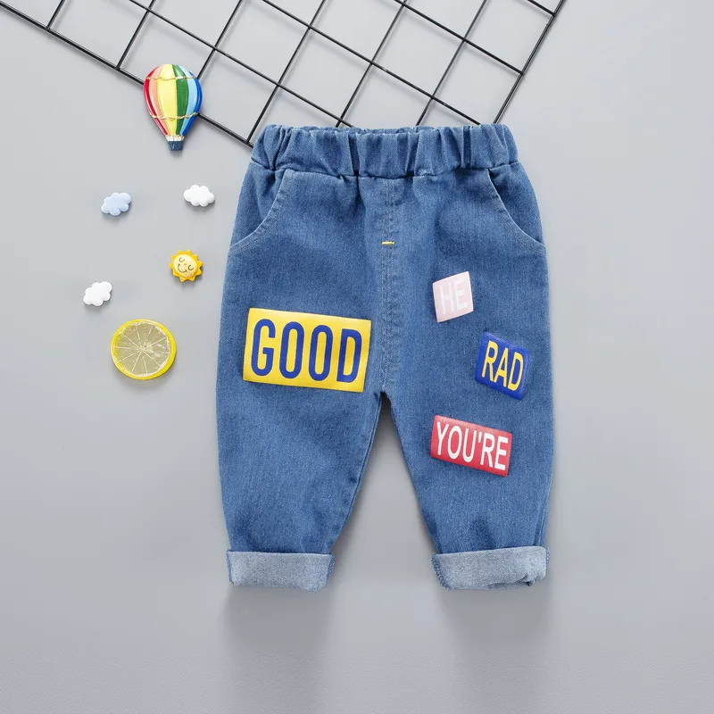  IENENS Baby Boys Straight Jeans Trousers Toddler Girl Denim Pants Children Kids Loose Long Pants Bo