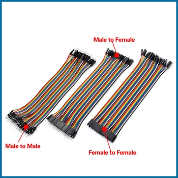 

MICROBOT Cable Dupont Jumper Wire Dupont 20CM Male to Male + Female to Male + Female to Female Dupont Cable RPI155