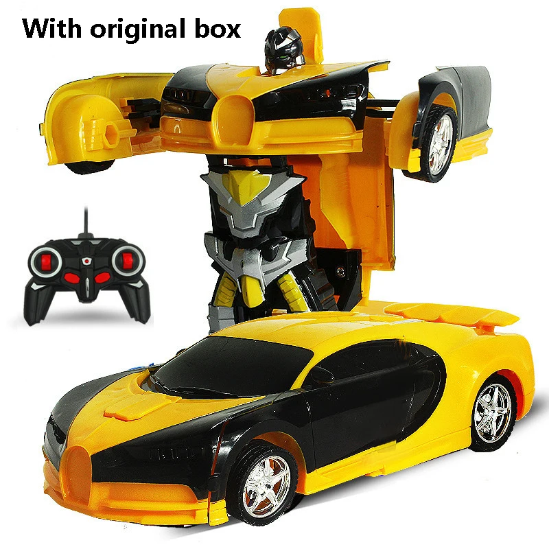 New Rc Car Deformation 2 in 1 RC Car Driving Sports Cars drive Deformation Robots Models Remote Control Car RC Fighting Toy Gift - Цвет: With original box