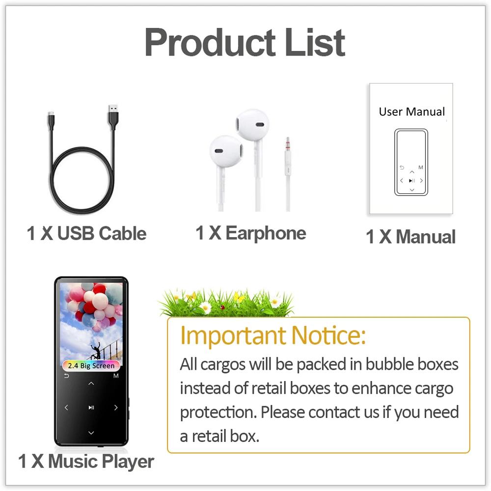 REDANT MP4 плеер с bluetooth портативный mp3 музыкальный mp 4 media slim 2 дюйма сенсорные клавиши