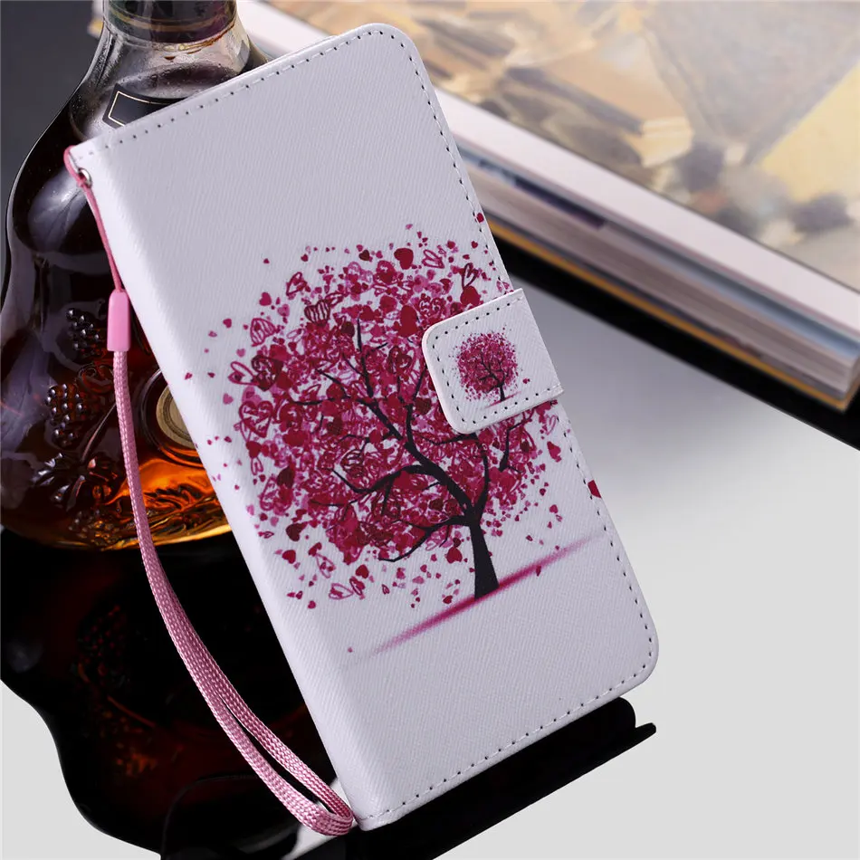 Чехол-книжка для huawei P8 P9 P10 P20 P30 mate 20X30 Pro Lite P Smart в стиле ретро с цветком, чехол-кошелек D06F