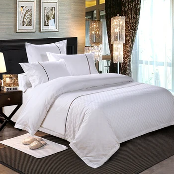 

Hotel Textile Bedding Set, Satin Stripe/Jacquard Bedding Sheet