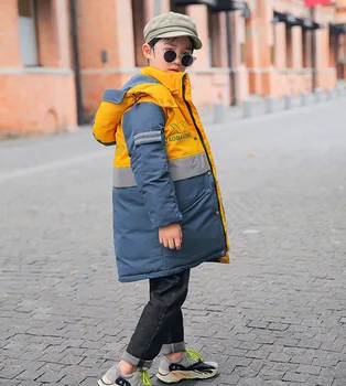 

OLEKID 2020 Thick Warm Boys Winter Coat Down Cotton Hooded Long Children Boys Jacket 3-10 Years Kids Teenage Boy Outerwear Parka