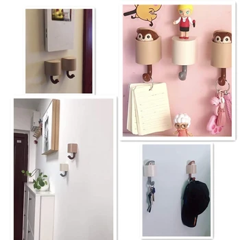 

Creative Squirrel Hook Wall Hanging Strong Viscose Door Behind the Hook Household Porch Clothes and Hats Hook Wall Key Hook